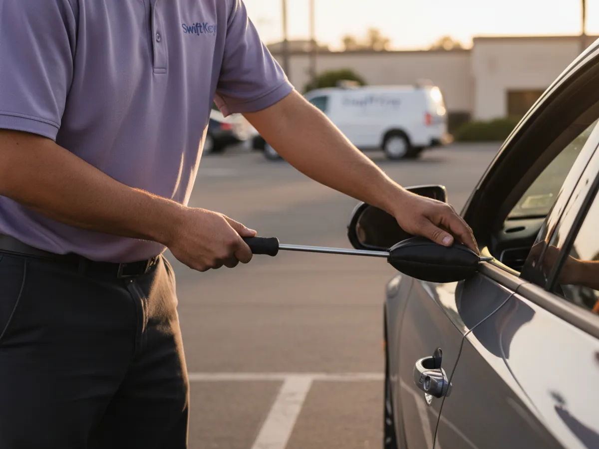 Car Lockout detail work by a San Diego County locksmith