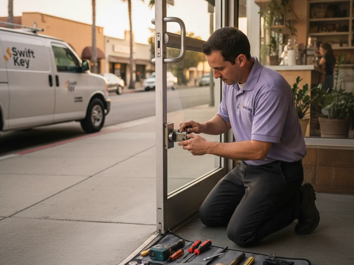 Commercial detail work by a San Diego County locksmith