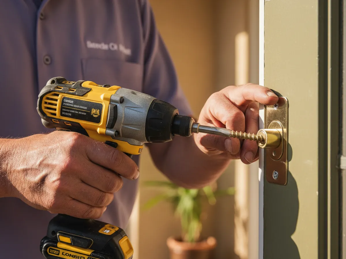 Deadbolts detail work by a San Diego County locksmith